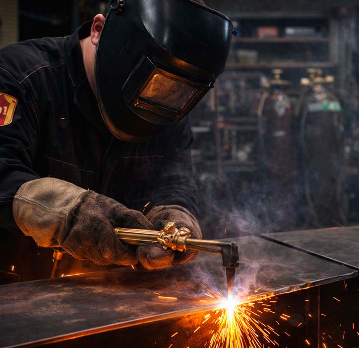 Практические занятия по газовой сварке и резке металла